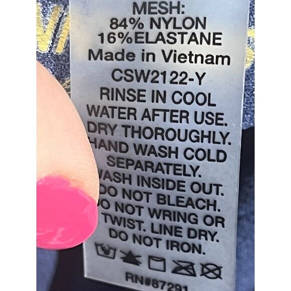 Johny Was Floral Tank Swim XL One Piece Japer Tropical Resort Vacation Preppy - Picture 12 of 15